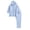 Light Blue, variant on IWRICH Men's 2 Pieces Linen Set Casual Long Sleeve Button down Hoodies Beach Loose Fir Pants Summer Outfits White XL