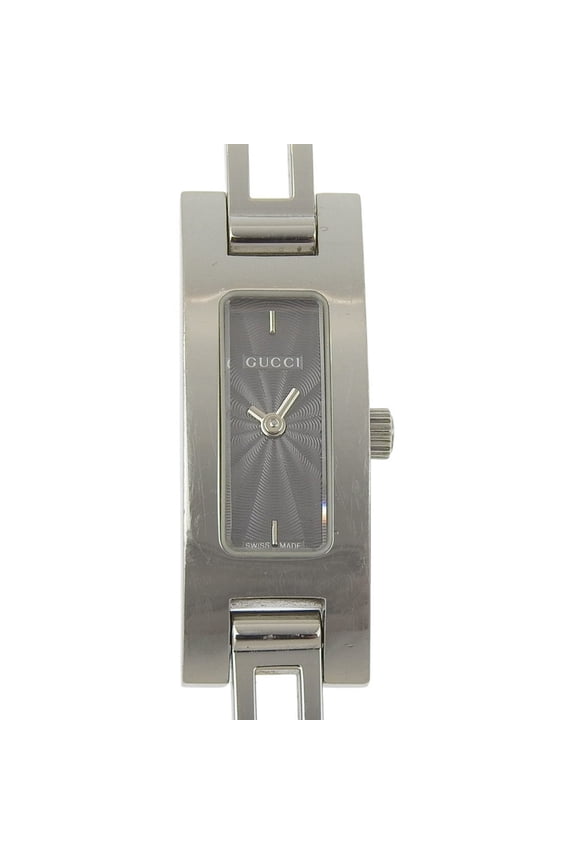 Pre-Owned Gucci GUCCI watch 3900L stainless steel quartz analog display black dial women's