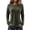 A Army Green, variant on Women's Fall Tops Dqueduo Women's Velvet Top, Round Neck Long Sleeve Slim Fit Top, Warm Winter Base Shirt