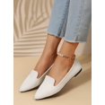 thumbnail image 3 of Women's Fashionable Soft Comfortable Red Flat Shoes, Spring And Autumn Seasons Casual Peas Shoes With Shallow Mouth And Pointed Toe, Simple And Stylis, 3 of 4