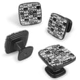 thumbnail image 2 of 4 Pcs Cabinet Handle Drawer Pulls Retro Tape Knobs with Screws Square Furniture Office Cabinet Knob Decoration, 2 of 7
