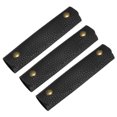 thumbnail image 1 of Uxcell 3Pcs Funda de Cuero con 2 Broches de Metal para Maletas, Negro, 1 of 7