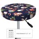 thumbnail image 4 of Disketp Christmas Critters Delight Funda Redonda para Taburete, Funda de Cojín para Silla de Bar Suave y Elástica-14 inch, 4 of 7