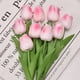 thumbnail image 2 of 10 ramos de flores artificiales de tulipanes de látex de tacto real, 2 of 7