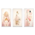 thumbnail image 2 of Designart "Vintage Pink Circular Geometric Harmony II" Modern Geometric Framed Wall Art Set Of 3 - Pink Abstract Frame Gallery Set For Office Decor, 2 of 6