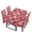 Red Heart Plaid, variant on TSOVTHRID Pink Purple Marble Print 5 Pcs Chair Protector Cover and Tablecloth Set Stretch Removable Washable 55"x82" Table Cover and Seat Slipcover for Home Hotel Dining Room Banquet Wedding Party
