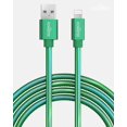 thumbnail image 2 of Liquipel Powertek Cable Cargador Para Iphone De 6 Pies, Adaptador De Cable Lightning A Usb De Carga Rápida, Compatible Con Ipad, Certificado Mfi, Brillo Metálico (Verde), 2 of 5