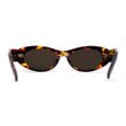 thumbnail image 4 of Mod Womens Narrow Oval Thick Plastic Fashion Sunglasses Tortoise Brown, 4 of 4