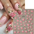 thumbnail image 2 of Pegatinas de uñas ZASKHLD 5D autoadhesivas con forma de rosa para decoración de uñas, 3 unidades, 2 of 9