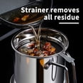 thumbnail image 7 of WhiteRhino 68oz Bacon Grease Container with Strainer ,2L Stainless Steel Storage Can for Cooking Oil,Kitchen, 7 of 7