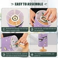 thumbnail image 4 of Small Table Lamp LED Bedside Nightstand Lamps with Fabric Shade Decor Desk Lamp for Living Room Bedroom Office Kuromi and Ice Cream, 4 of 7
