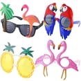 thumbnail image 2 of POPLAY 4 pares de gafas de sol de fiesta Luau, divertidas gafas de fiesta novedosos, hawai POPLAY POPLAY, 2 of 2
