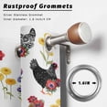 thumbnail image 2 of Outdoor Curtains for Patio Waterproof, Farmhouse Rooster Outdoor Privacy Panels Grommet, Country Watercolor Flowers Black Plaid Blackout Outside Curtains for Porch/Cabana 54"x108", 2 Panels, 2 of 8