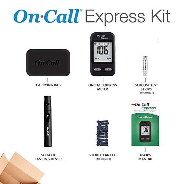 On Call Express Diabetes .. Testing Kit- Blood Glucose .. Meter
