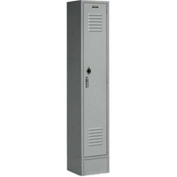 Single Tier Paramount Locker with 1 Door Ready to Assemble - Gray - 12 x 15 x 60 in.