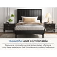 thumbnail image 3 of CONCETTA Twin Size Bed Frame with Wingback PU Upholstered Headboard and Wooden Slats Support, No Box Spring Needed, Easy Assembly, Black, 3 of 8