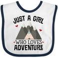thumbnail image 3 of Inktastic Just a Girl Who Loves Adventure Girls Baby Bib, 3 of 4