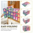 thumbnail image 4 of Storage Box With Lid 16.5x12.6x11.8In Foldable Stacked Household Storage Box Colorful Christmas Tree, 4 of 7
