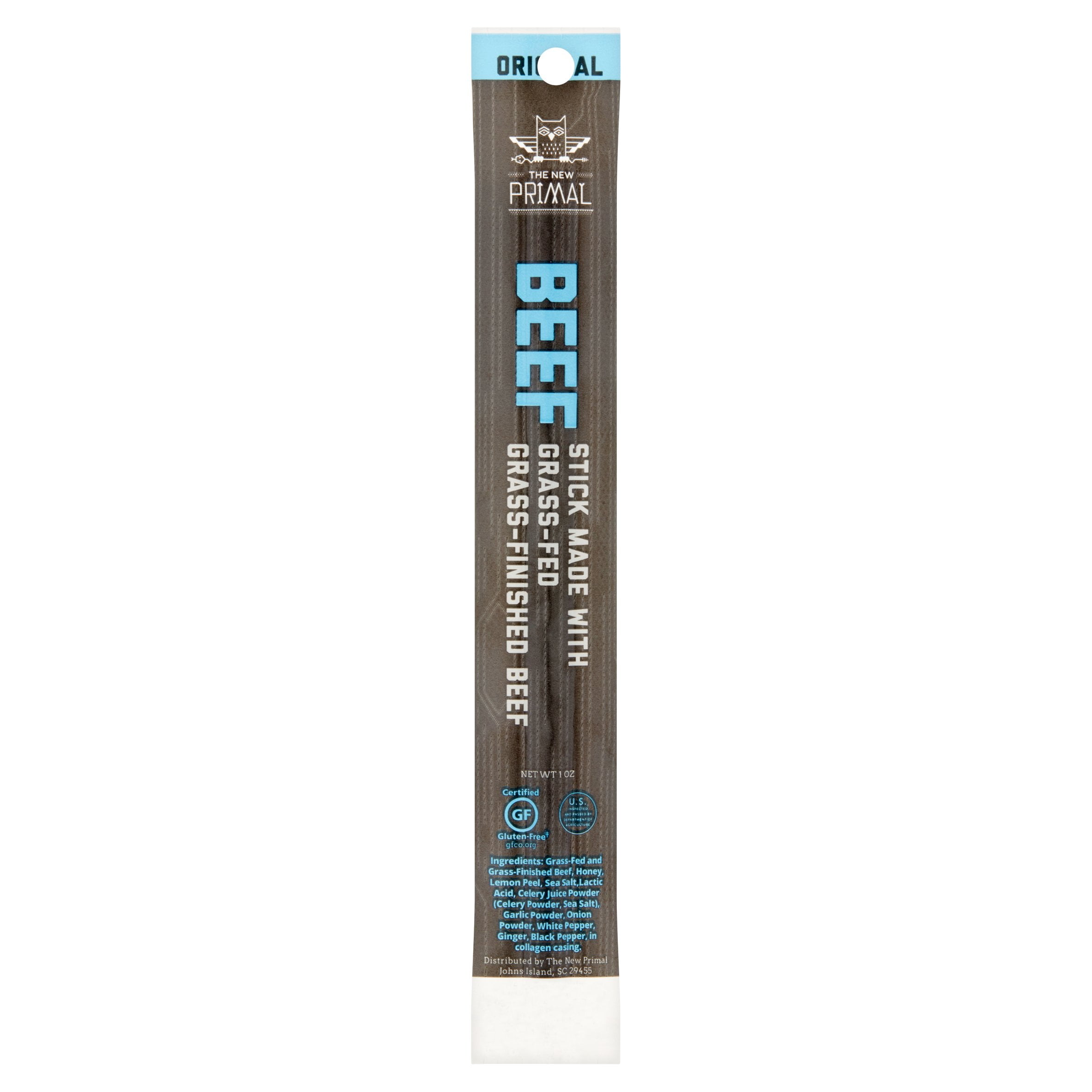 The New Primal Original Beef Jerky Stick, 1 oz (Pack of 20)