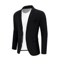 thumbnail image 2 of Yesfashion Mens Casual Blazer Sport Coats One Button Lightweight Knit Textured Suit Jackets for Men, 2 of 9