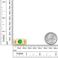 thumbnail image 3 of Gem Stone King 1.68 Ct Green Simulated Emerald Diamond 18K Yellow Gold Plated Silver Men's Ring, 3 of 5