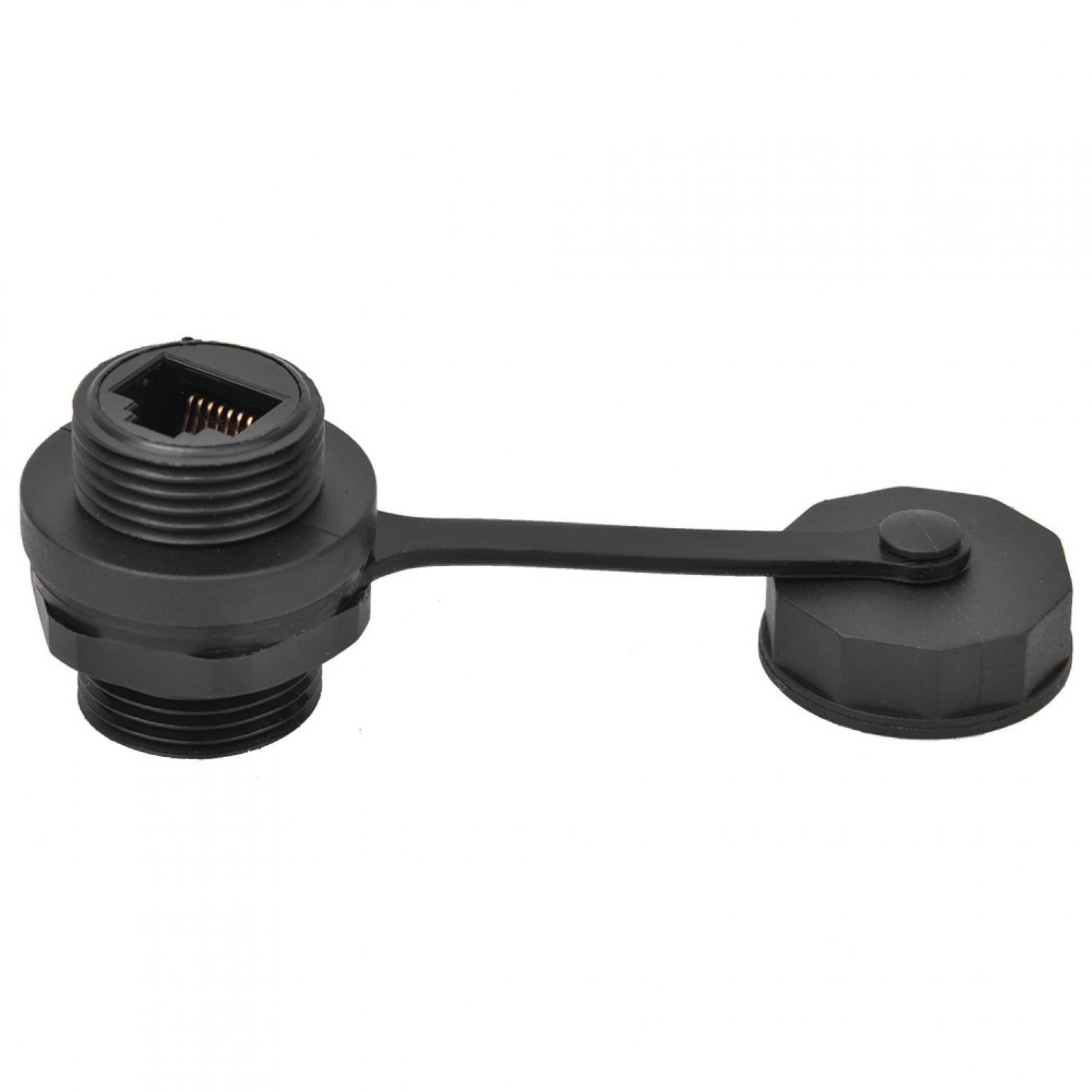 IP67 Black Waterproof RJ45 Connector Copper Contact Material RJ45