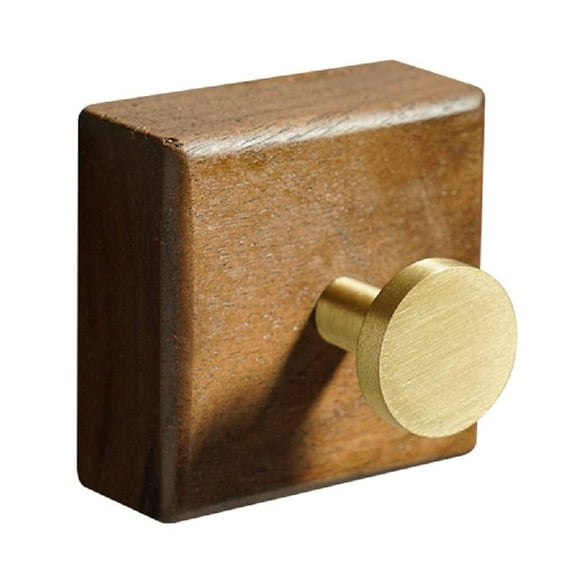 Wooden Hook Wall Mounted Coat Hat Hanger Decorative Single Wood Coat Towel Rack