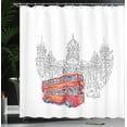 thumbnail image 4 of Ambesonne Cityscape Shower Curtain, Architecture, 69"Wx75"L, Grey White, 4 of 5