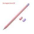 thumbnail image 1 of Silicone Pen Case Stylus Cover For Apple Pencil 1st 2nd generation Color Matching Stylus Protective Case Non-slip Anti-fall Case Pencil 2nd-Pink, 1 of 6