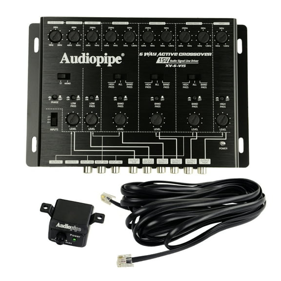 Audiopipe 6 Way Crossover 8 ch. Input 12 ch. Output XV6V15