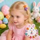 thumbnail image 1 of Juego de pinzas de cartón con forma de conejito de Pascua con 10 mini pinzas de colores, bonitos accesorios para el pelo de conejito para niños, regalo de fiesta de Pascua y decoración navideña, pinza, 1 of 6