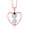 Sky Blue||Sky Blue||Black, variant on 18K Rose Gold Plated Silver Sky Blue Aquamarine and Black Diamond Pendant Necklace for Women (0.67 Cttw, Gemstone March Birthstone, Heart 5MM and 4MM, with 18 inch Silver Chain)