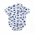 thumbnail image 6 of Staki Baby Boys' Suits Baby Boy Formal Short Set Toddler Summer Gentleman Outfit Kid Short Sleeve Bowtie Shirt Suspender Shorts Suit 3M 6M 9M,Blue 3-6 Months, 6 of 9