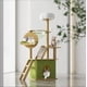 thumbnail image 2 of 5Tier Torre para Gato con Escalera Rascador,140CM Arbol para Gatos 2 Casas 1 Hamaca,Castillo Gato con Pelota de Juguete,Transparente Redondo Jaula,Protege Muebles,para Frotar Patas y 3-6 Gatos Jugando, 2 of 8