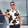 thumbnail image 4 of Balery Brown Cow Camisa Polo de Hombre con Estampado, de Manga Corta y Tejido Medio, Camisa Tipo Golf Polo-3X-Large, 4 of 6