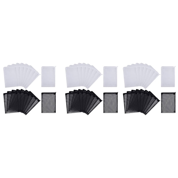 48 Piezas Bolsas de Filtro de para Acuario, Bolsas de para Filtro de Nailon Con Cremallera