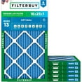 thumbnail image 1 of Filterbuy 16x25x1 MERV 13 (MPR 1900) Health Defense, Pleated HVAC AC Furnace Air Filters (6-Pack), 1 of 8