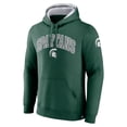 thumbnail image 2 of Men's Fanatics Green Michigan State Spartans Arch & Logo Tackle Twill Pullover Hoodie, 2 of 3