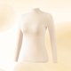 thumbnail image 1 of Ropa interior térmica de moda para mujer, blusa de poliéster de manga larga con cuello alto, cómoda y lisa., 1 of 5