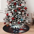 thumbnail image 4 of KLL 36" Christmas Tree Skirt USA Bald Eagle Xmas Tree Skirts Mat for New Year Xmas Holiday Party Indoor Outdoor Home Decoration, 4 of 5