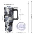 thumbnail image 4 of Camouflage 40oz Tumbler– Stainless Steel Insulated Tumbler with Handle and Straw, Large Capacity Travel Cup for Hot & Cold Drinks, 4 of 6