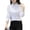 White 1, variant on Joernso Women Shirt Lapel Short Sleeve Buttons Placket Shirt Tops Solid Color Slim Fit Office Business Shirt Workwear