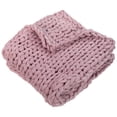 thumbnail image 4 of Northlight Cable Knit Plush Textured Throw Blanket - 50 x 60 - Light Purple, 4 of 9