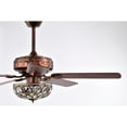 thumbnail image 2 of Warehouse of Tiffany AY09Y09AC Jasiah 52 in. 3-Light Indoor Antique Copper Finish Ceiling Fan with Light Kit, 2 of 5