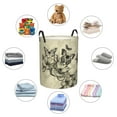 thumbnail image 6 of Fotbe Vintage Floral Laundry Basket with Handles, Waterproof Large Laundry Hamper, Wash Bag for Corner Dorm, Rolling Laundry Basket with Handles-Medium, 6 of 8