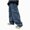 R155-Blue, variant on NOLDARES Boys Cargo Baggy Pants Elastic Waist Wide Leg Jeans Casual Demin Pants with Pockets,Blue,4-6 Y