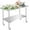 48" x 24" SIZE, variant on Jacgood Stainless Steel Prep Table, 48 x 24 x 35 inch, 360lbs Load Capacity Heavy Duty Metal Worktable with wheels and Adjustable Undershelf, Commercial Workstation for Kitchen Restaurant