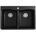 thumbnail image 3 of Kohler K-8185-1 Kennon 33" Drop In Or Undermount Dual Basin Stone Composite Kitchen Sink -, 3 of 7