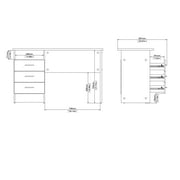 Tvilum Whitman 3 Drawer Office Desk with 1 Shelf for Adults, Oak Structure