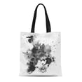 thumbnail image 1 of JSDART Canvas Bag Resuable Tote Épicerie Sacs Splash Encre Blots Rgb Global Gradients de Couleur Free Black Tote Bag, 1 of 1